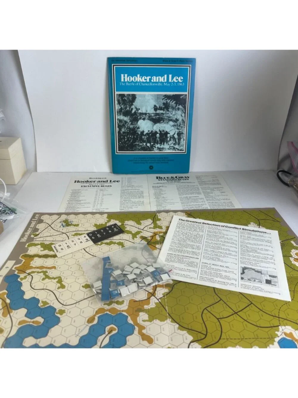 Lot Of 5 SPI Wargame Folios Hooker & Lee Fredericksburg Antietam Etc